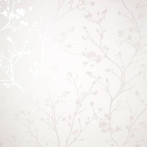 Cosima White Sprig Wallpaper