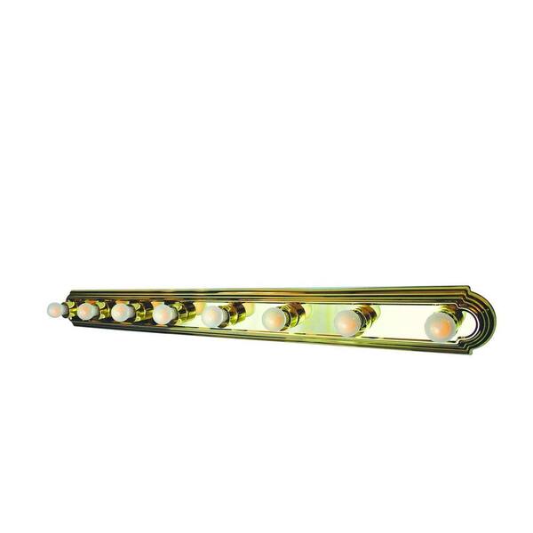 Bel Air Lighting 8-Light Polished Brass Bath Vanity Light
