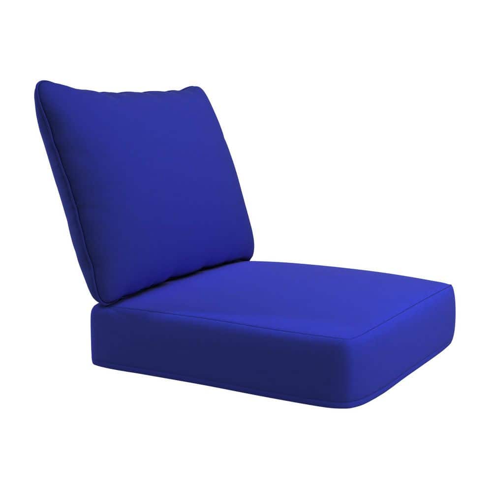 Deep Seat Cushion Set with Sunbrella Fabric and Dual-Layer Foam Core, 24 x 48 in. True Blue price history on PriceWatchPro