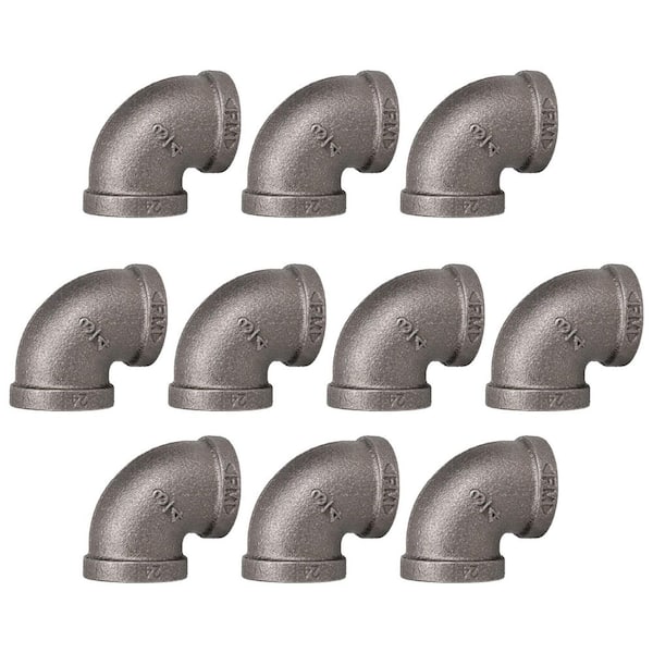 3/4 in. FIP Black Iron 90 Degree Elbow (10-Pack)