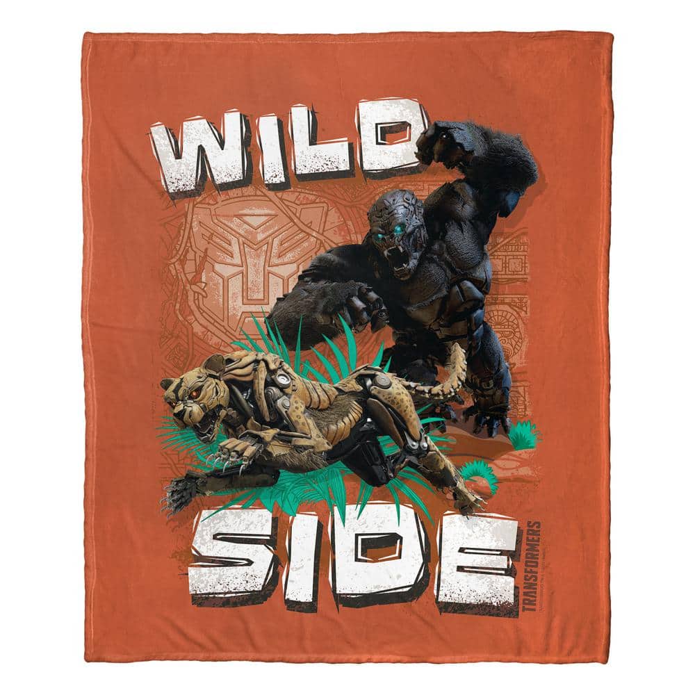 THE NORTHWEST GROUP Hasbro Transformers: Rise of the Beasts Wild Side Silk Touch Multi-Colored Throw