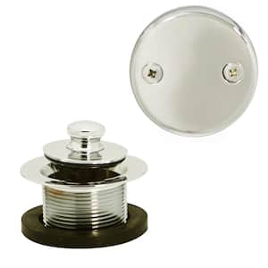 1-1/2 in. Twist and Close Tub Trim Set with 2-Hole Overflow Faceplate in Polished Nickel