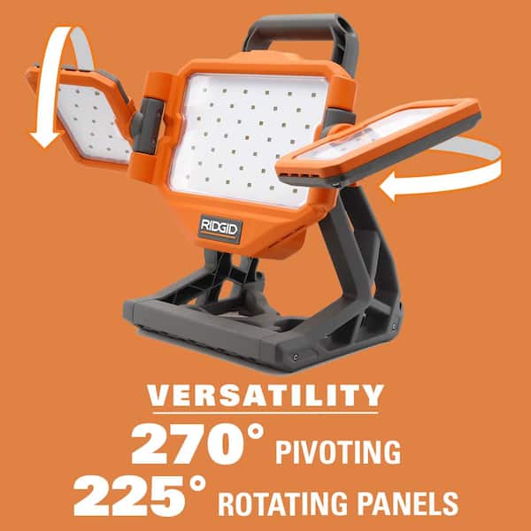 RIDGID - 18V Cordless 3-Tool Combo Kit with Inflator, Impact Wrench, Hybrid Panel Light, 4.0 Ah Battery, and Charger