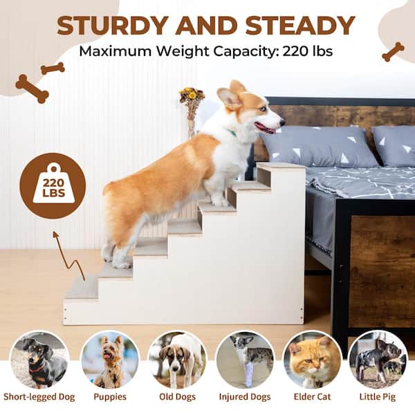 COZIWOW 7-Step Dog Stairs and Steps CW12N0549-T01 - The Home Depot