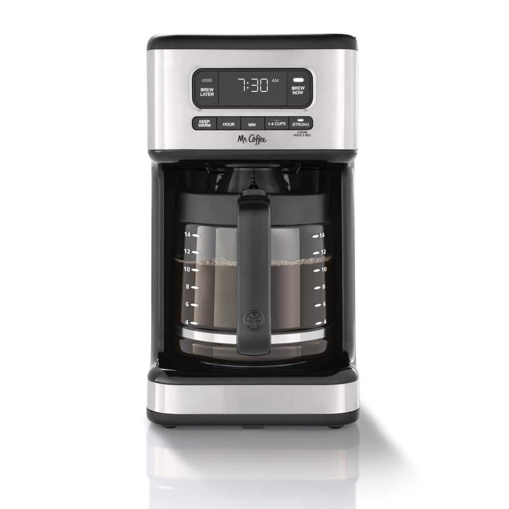 14-Cup Light Stainless Steel Programmable Coffee Maker with Auto Shutoff