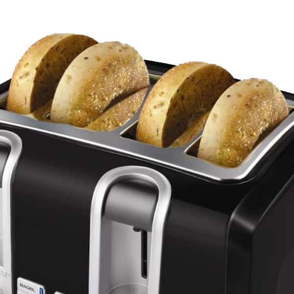 Hi Tek 4-Slice Toaster, 1 Variable Browning Control Bread Toaster - 1.5-inch Wide Slots, 120V, Stainless Steel Bagel Toaster, 1800W, 225 Slices per HO
