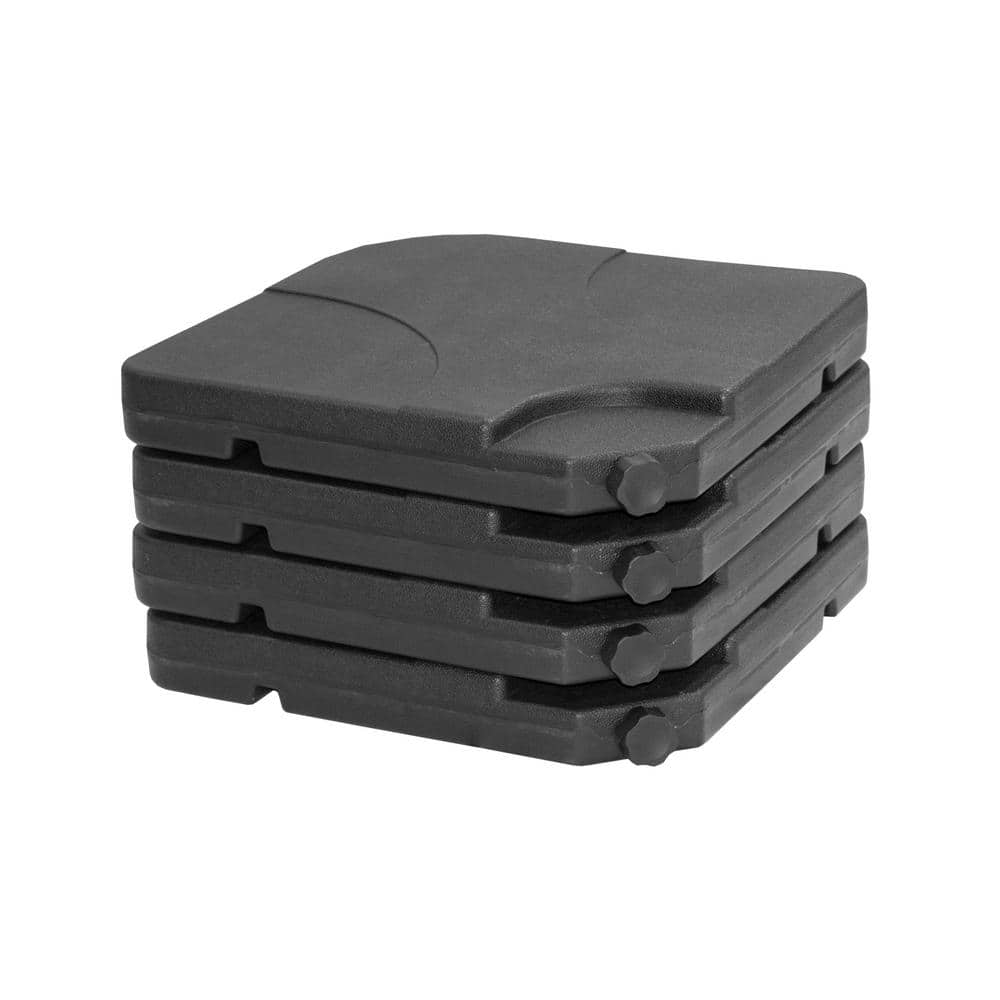 Black Plastic Fillable Parasol Base for Outdoor Umbrellas