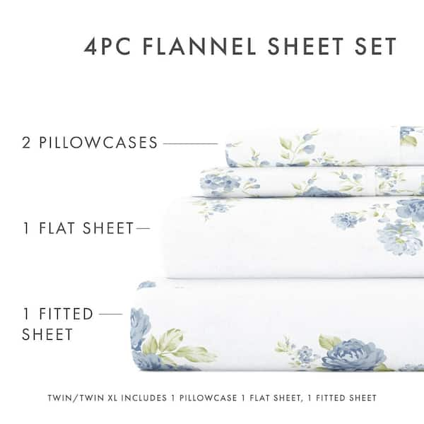 SIMPLY SHABBY CHIC QUEEN FLANNEL SHEET SET outlet