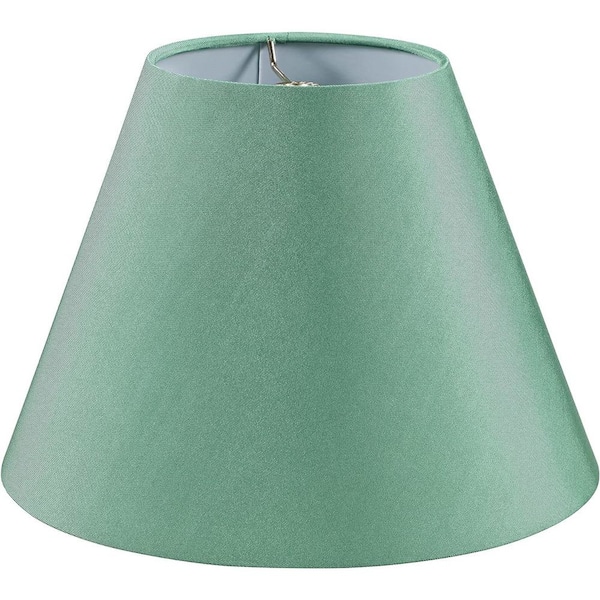 Aspen Creative Corporation Mix and Match 9 in. Green Sateen Fabric Empire Lamp Shade with Spider Fitter