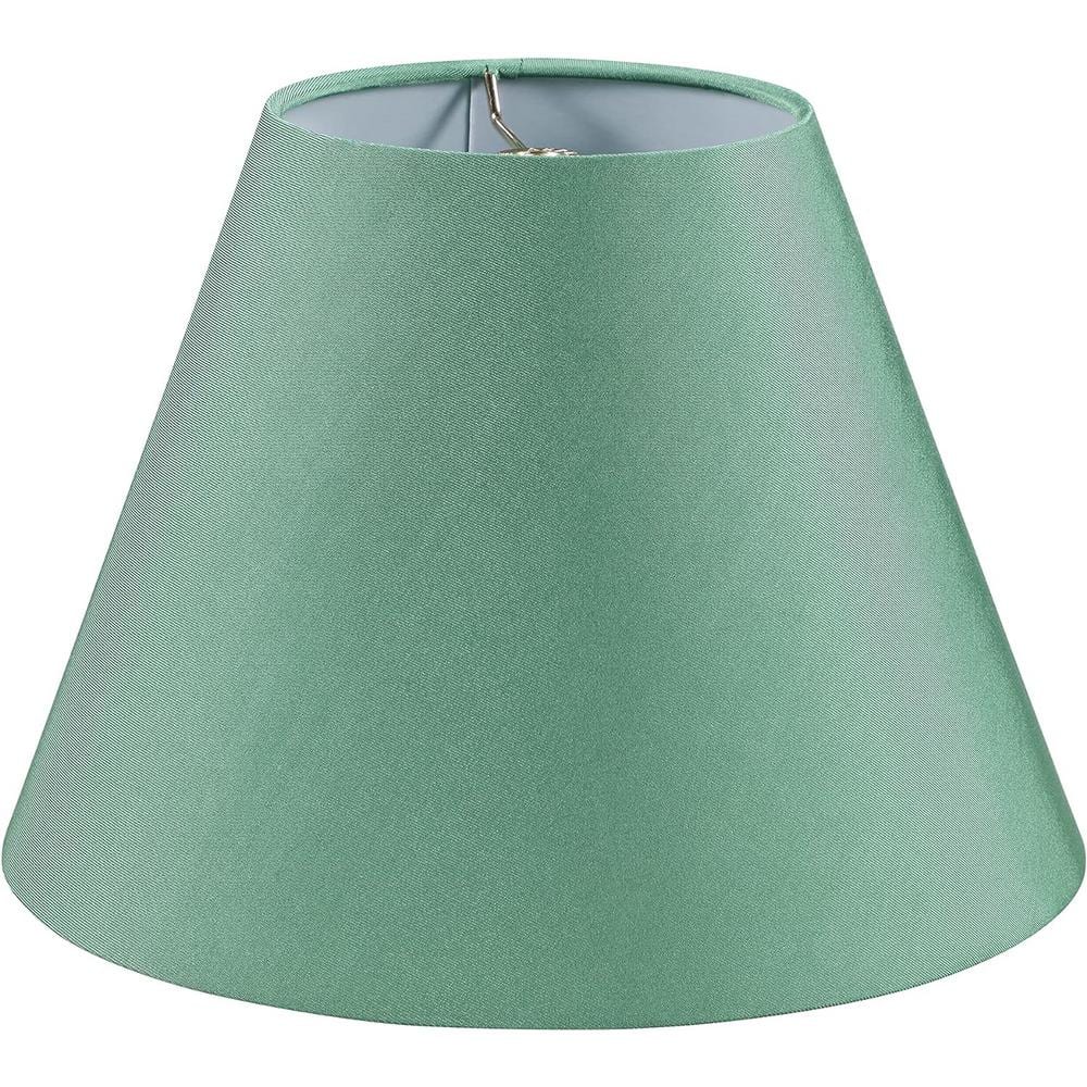 Aspen Creative Mix and Match 9 in. Green Sateen Fabric Empire Lamp ...