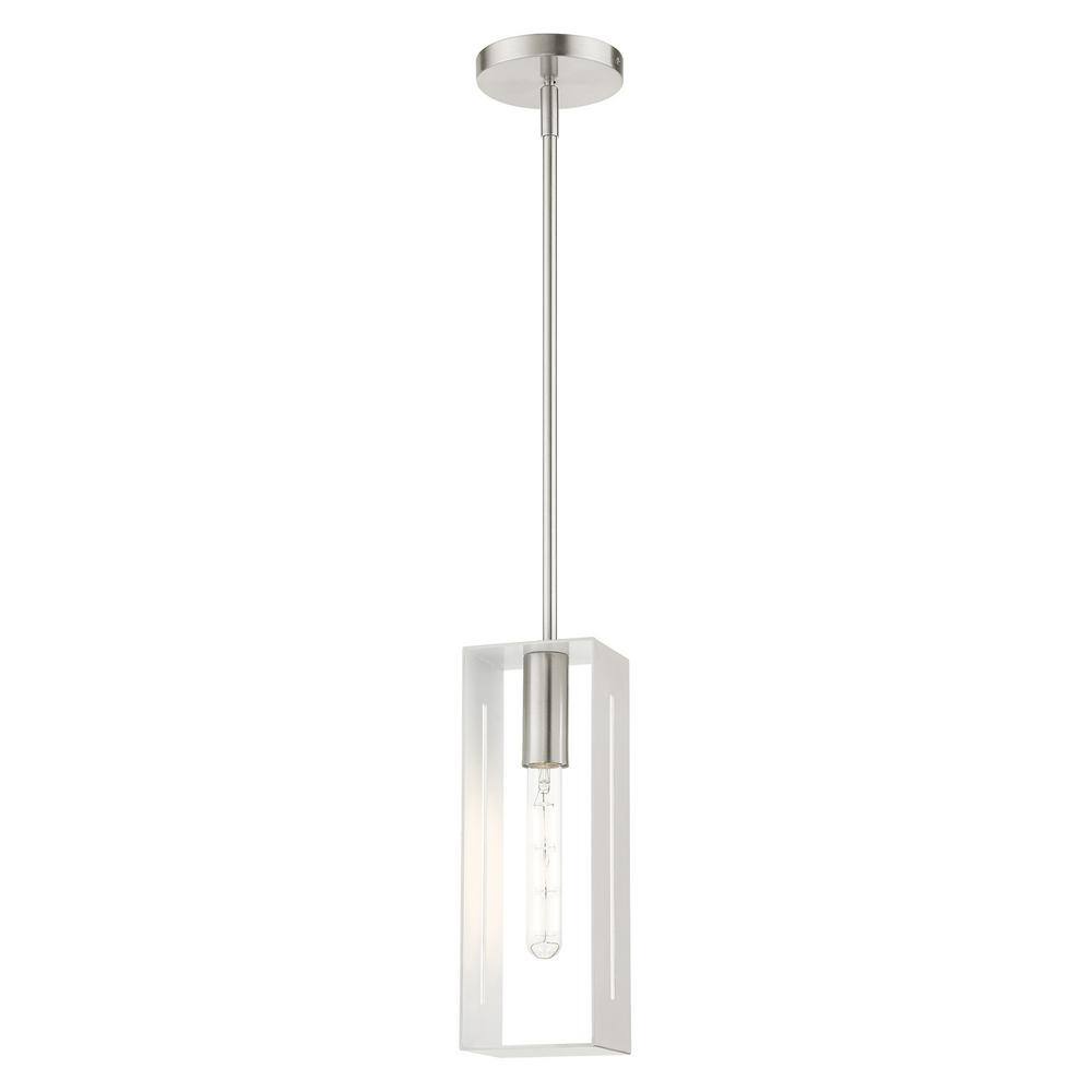 Soma Brushed Nickel and Glass Single Light Pendant