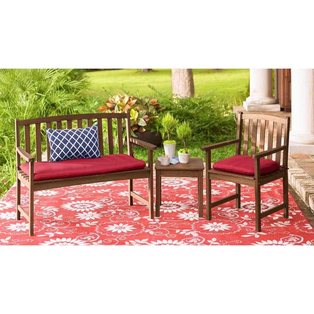 Lancaster Evergreen 21.9" Eucalyptus Wood Outdoor Side Table