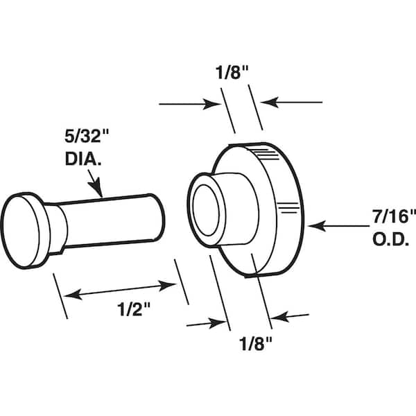 7/16 in. Flat-Edge Steel Sliding Window Roller with Axle Pins, Premiere