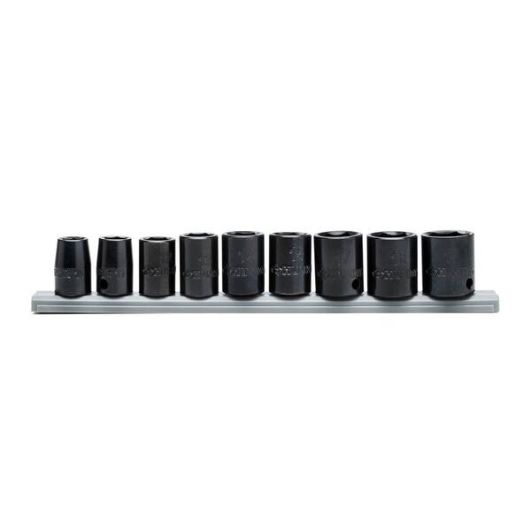 3/8 in. Drive Standard Metric Impact Socket Set (9-Piece)