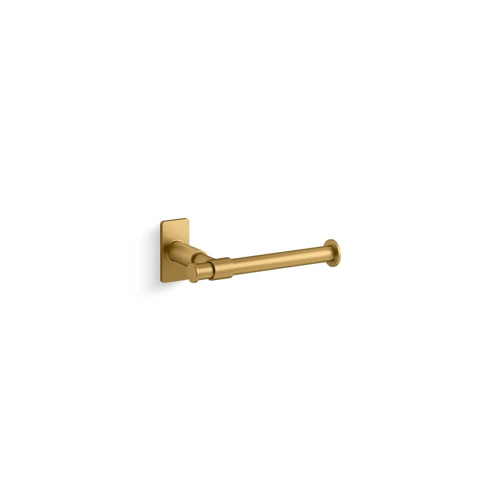 Vibrant Brushed Moderne Brass Wall Mounted Toilet Paper Holder