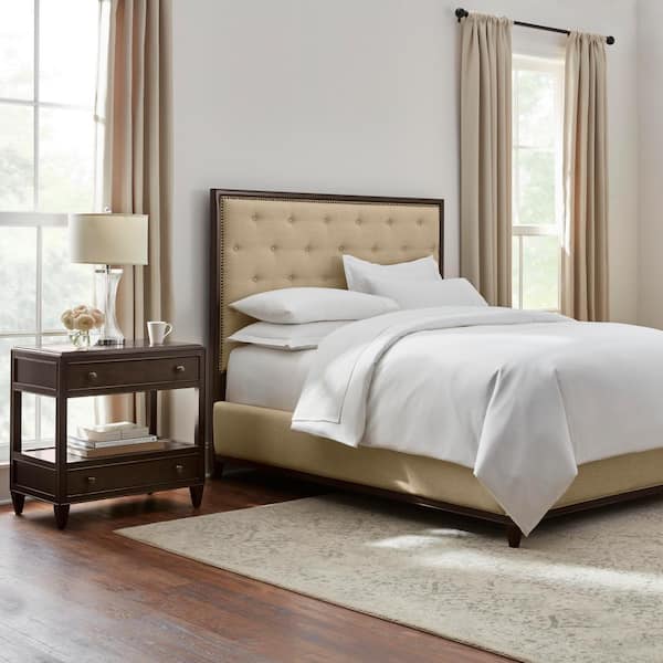 Home Decorators Collection Bonterra Chocolate Queen Bed 62 2 In W X 60 H Hd 002 Qbd Ch - Home Decorators Collection Upholstered Bed