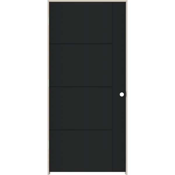 JELD-WEN 36 in. x 80 in. Right-Hand Hollow Core Onyx Composite Single Prehung Interior Door