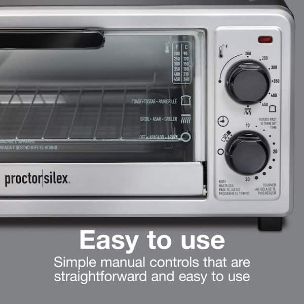Proctor Silex 31118PS Toaster Oven Broiler, Black 