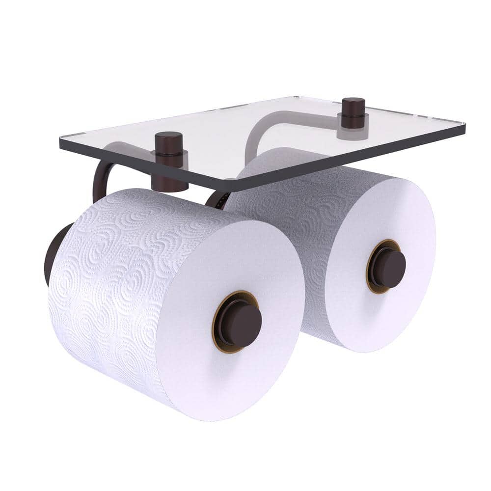 Dottingham Collection Wall Mounted Toilet Paper Holder in Antique Bronze with Glass Shelf price history on PriceWatchPro