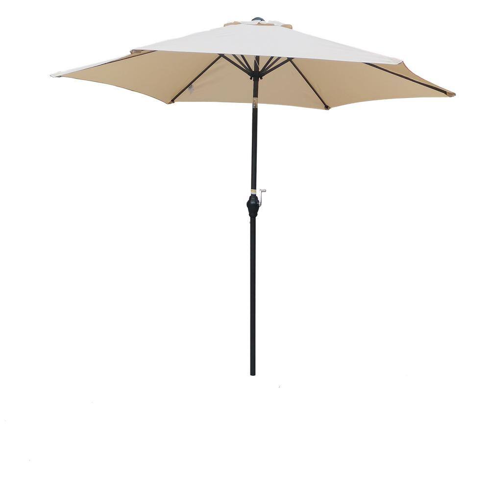 9 ft. Mental Market Patio Umbrella in Tan