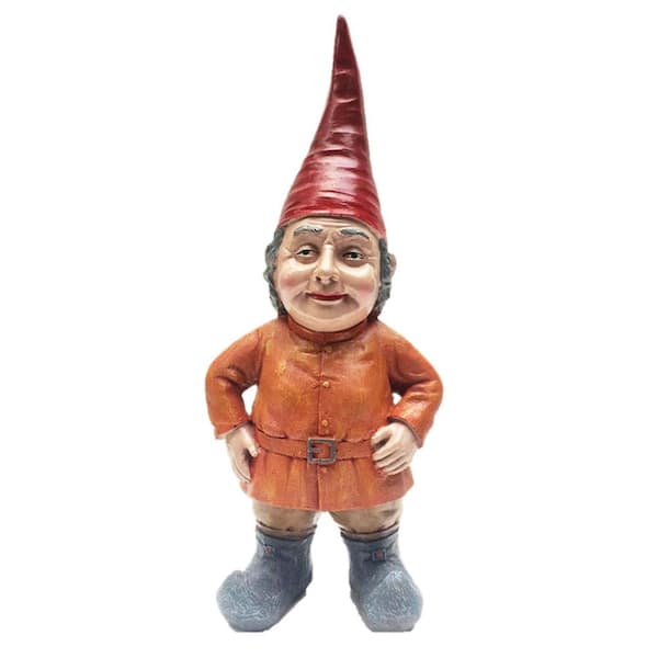 Toad Hollow 20 in. Lotie the Gnome Woman with Short Hair Statue