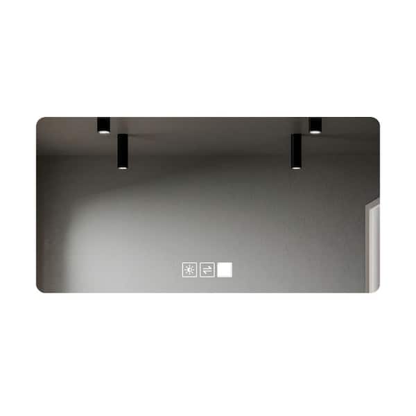 Unbranded 28 in. W. x 36 in. H Rectangle Frameless Bathroom Mirror, Anti-Fog Lighted Vanity Mirrors for Wall Mounted