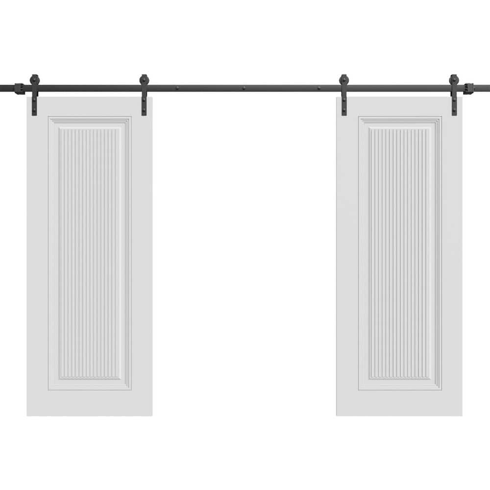 7888 48 in. x 80 in. Sold Core White Enamel Color Wood Sliding Barn Door with Hardware Kit price history on PriceWatchPro