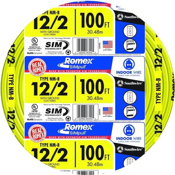 100 ft. 12/2 Solid Romex SIMpull CU NM-B W/G Wire