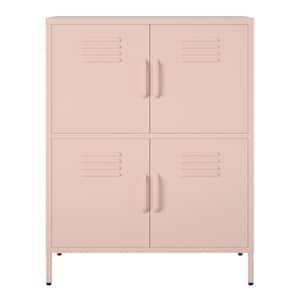 Evolution Mission District 4-Door Metal Locker Storage Cabinet, Pale Pink