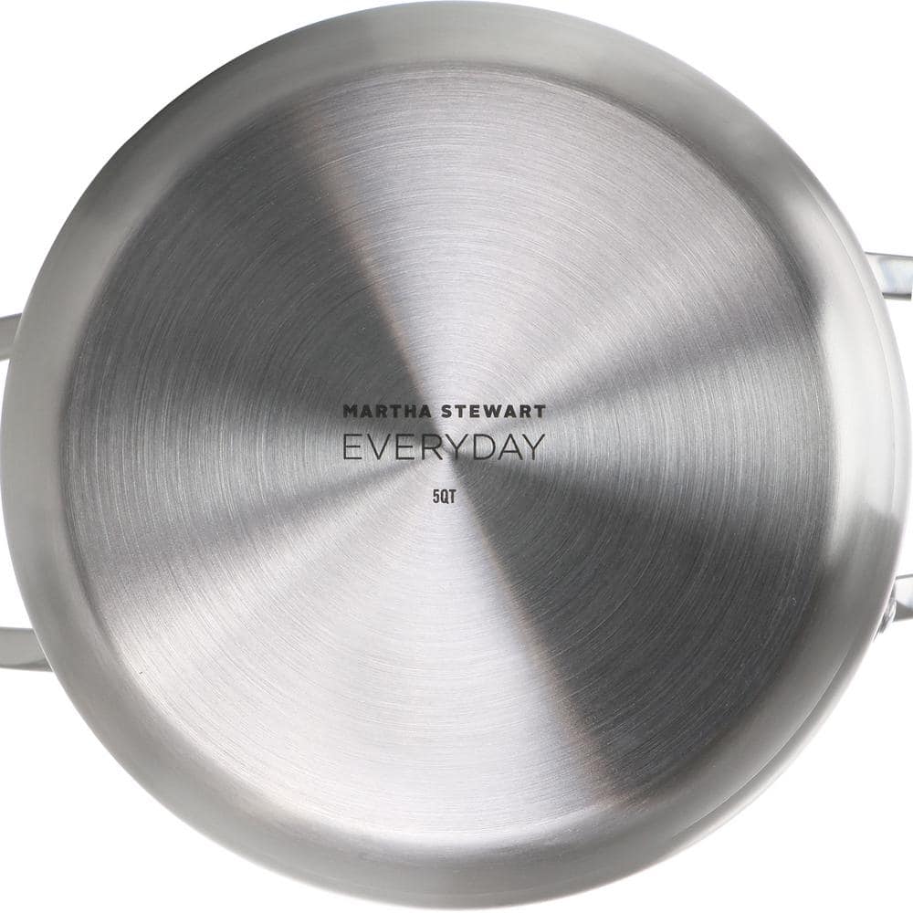 5 Quart Stainless Steel Dutch Oven with Vented Glass Lid