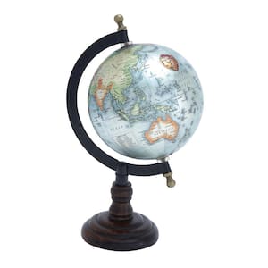 10 in. Brown Mango Wood Decorative Globe
