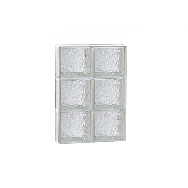 15 in. x 22.5 in. x 3.125 in. Metric Series Savona Pattern Frameless Non-Vented Glass Block Window