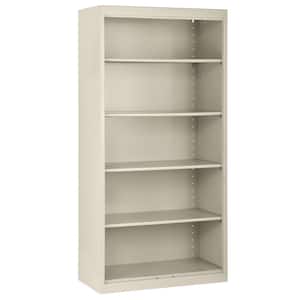 Welded 72 in. Tall Putty Metal Standard Bookcase