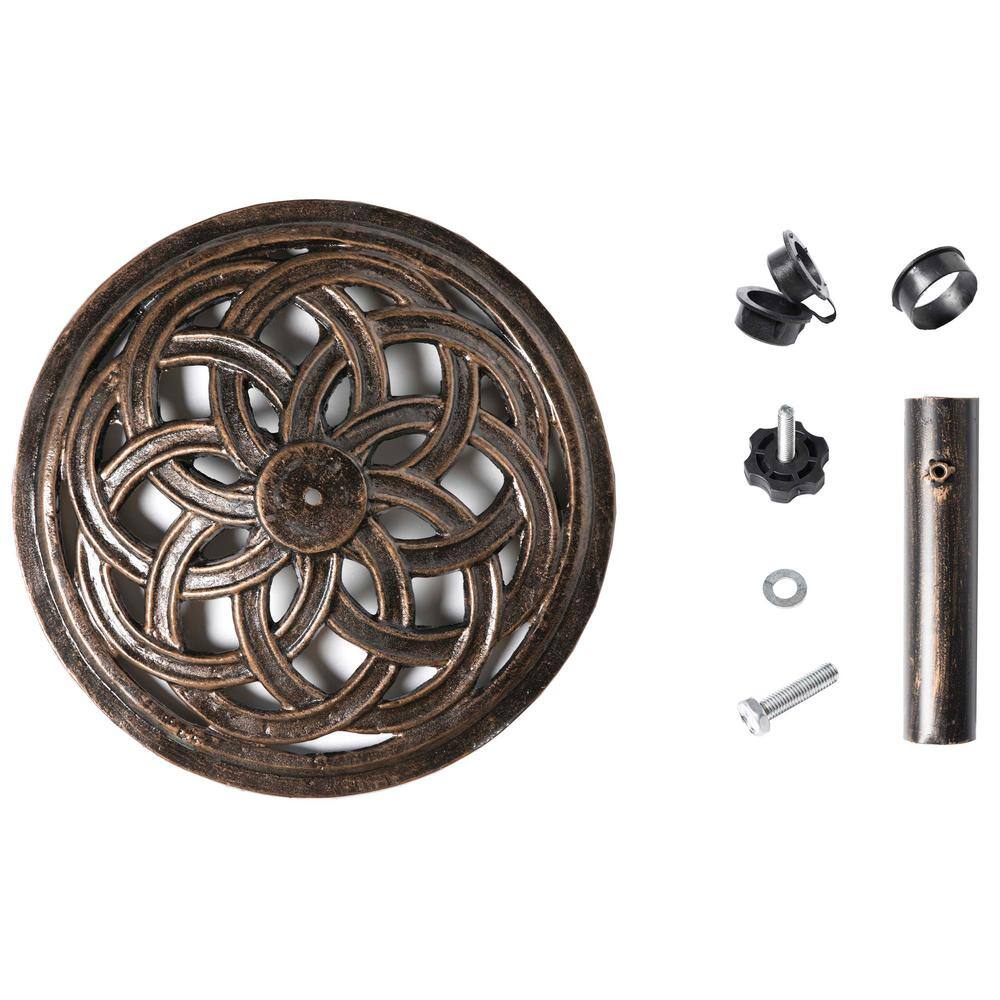 20 lb. Bronze Cast Iron Round Patio Umbrella Base Holder