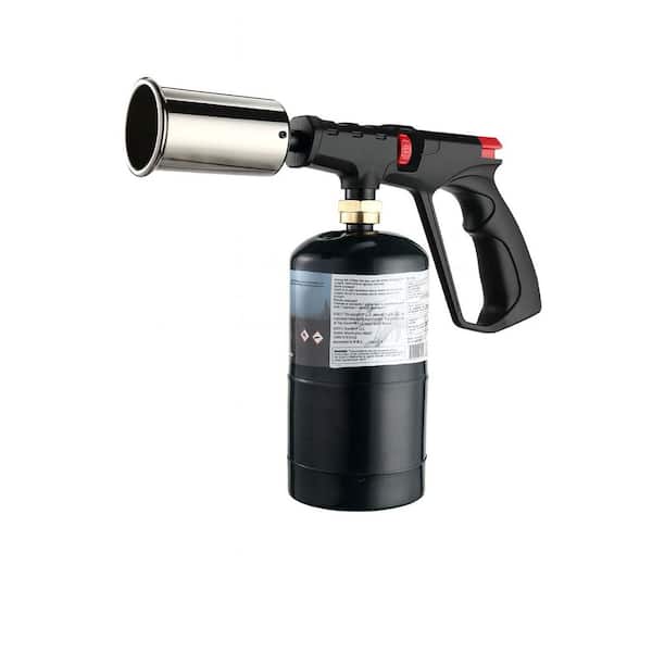 Propane Torch Metal Black Adjustable Flame Culinary Searing Blow Torch for Steak BBQ Sous Vide Campfire Starter