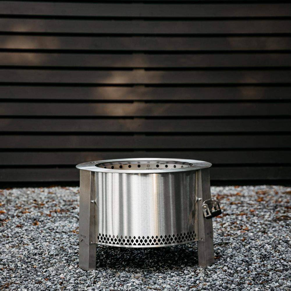21-Inch Stainless Steel Round Smokeless Fire Pit
