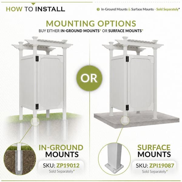 Zippity Outdoor Products 7.395 ft. x 3 ft. Vinyl Hampton Premium