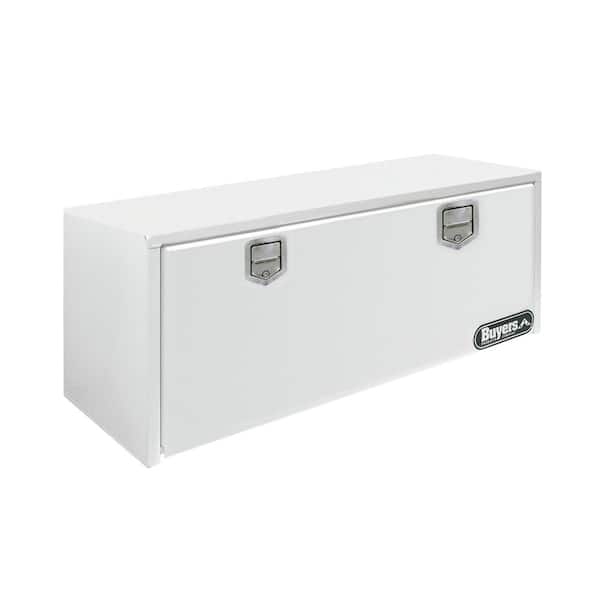 Buyers Products Company 18 in. x 18 in. x 48 in. White Steel Underbody Truck Tool Box