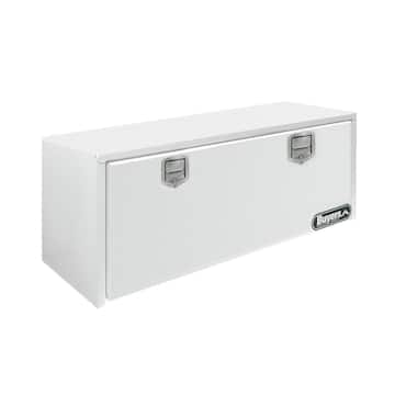 18 in. x 18 in. x 48 in. White Steel Underbody Truck Tool Box