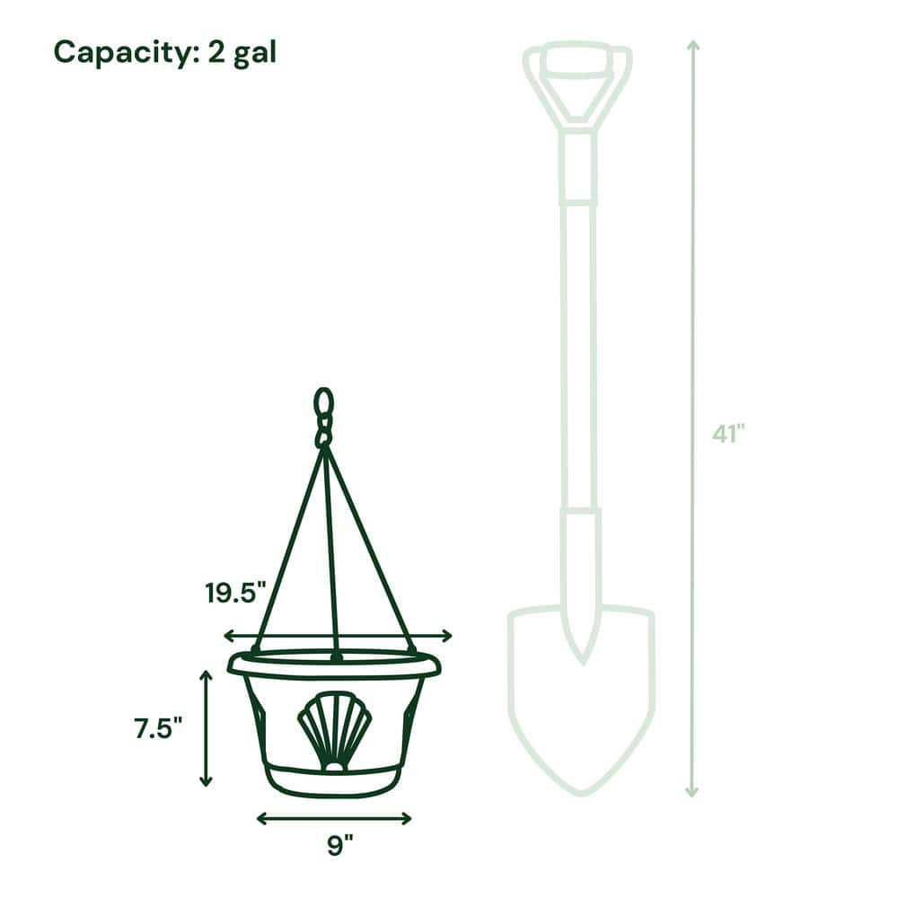 Terra Cotta Self-Watering Hanging Basket with Macrame Cord