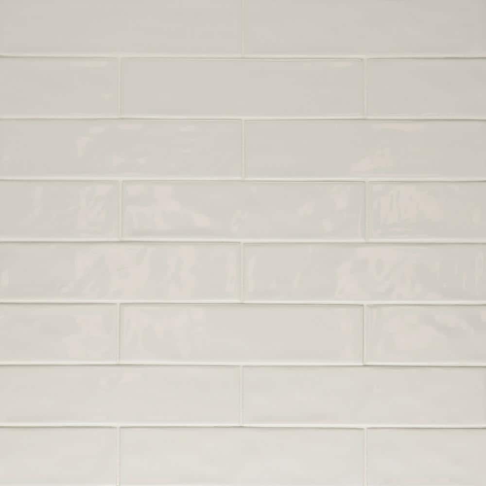 Clara 2.75 in. x 11 in. Glossy Grey Porcelain Floor Subway Tile (5.71 sq. ft./Case) price history on PriceWatchPro