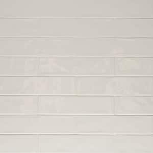 Clara Rectangle 2 in. x 11 in. Glossy Grey Porcelain Floor Tile (5.71 sq. ft./Case)