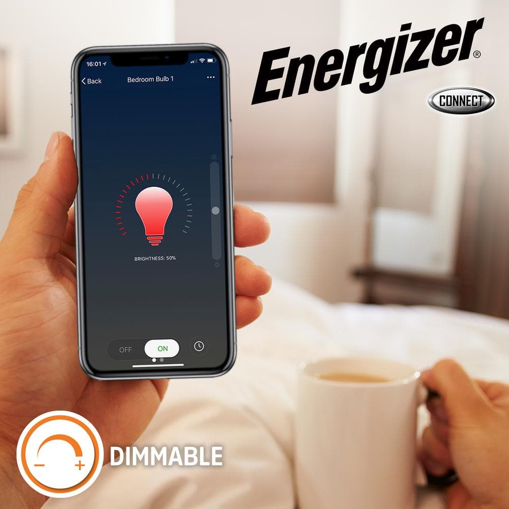 Energizer Smart Wi-Fi Multi-Color Dimmable LED Light Bulb