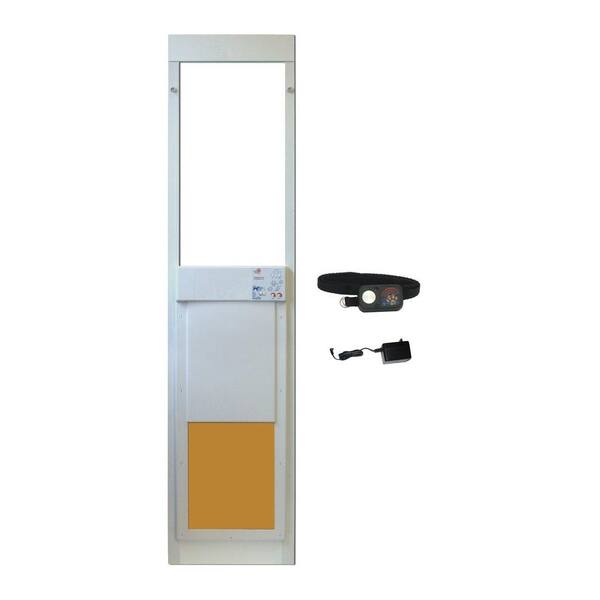 High Tech Pet 12 in. x 16 in. Power Pet Electronic Patio Pet Door for Sliding Glass Doors (Includes Ultrasonic Waterproof Collar)