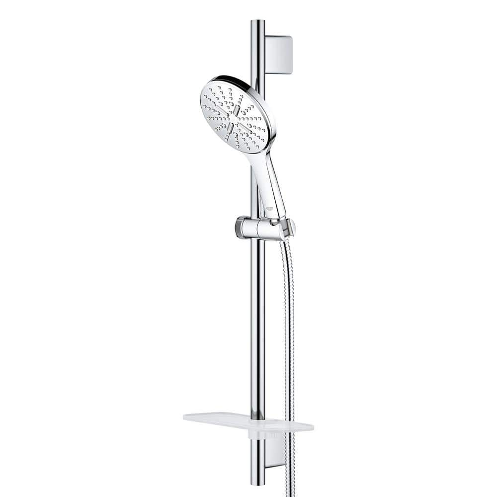Chrome Adjustable Handheld Shower with 3 Spray Functions