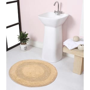 Radiant Collection 100% Cotton Bath Rugs Set, 22 in. Round, Linen