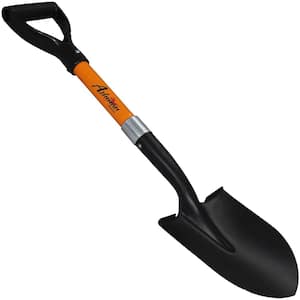 27 in. L Fiberglass Handle D-Grip Short Handle Digging Shovel with Heavy-Duty Metal Blade Shovel (1-Pack)