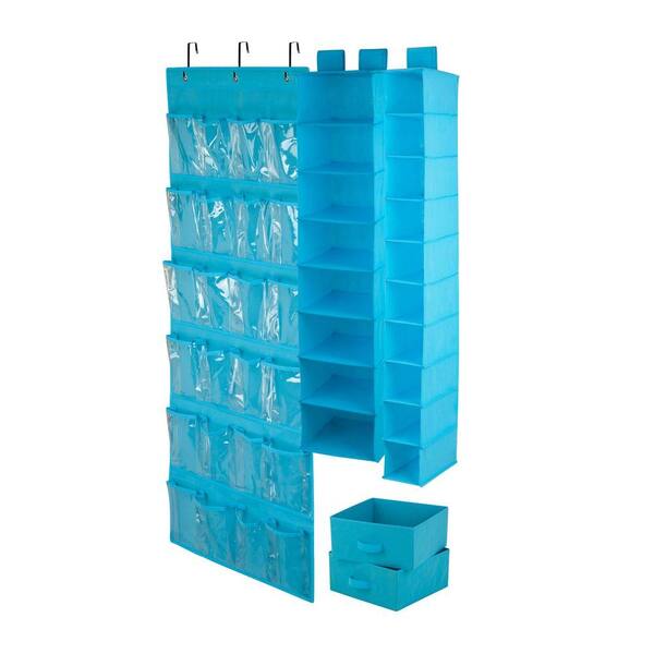 Honey-Can-Do 4-Piece Ocean Blue Closet Organization Set