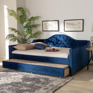 Perry Royal Blue Queen Trundle Daybed
