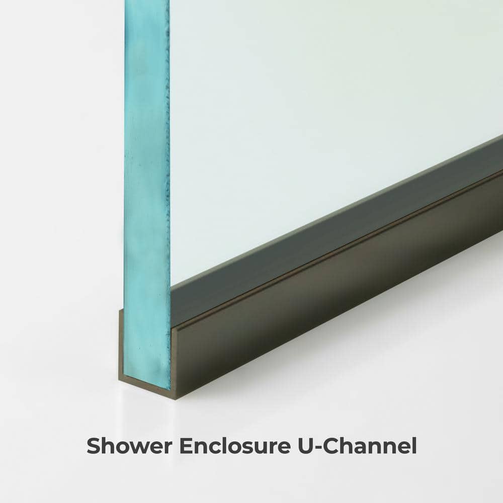 36" x 60" Clear Glass Frameless Shower Door with Brushed Nickel Finish